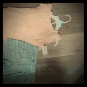 Lace blouse and shorts